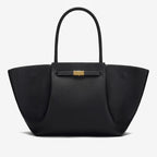 Black Manhattan Tote Maxi with dual top handles, front view