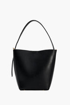 structured black bucket bag women top handle elegant convertible