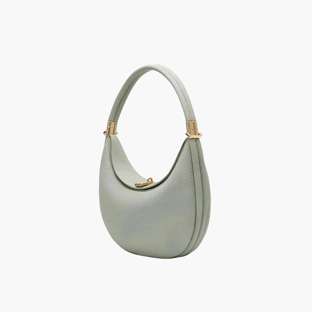 crescent shoulder bag green women jade elegant