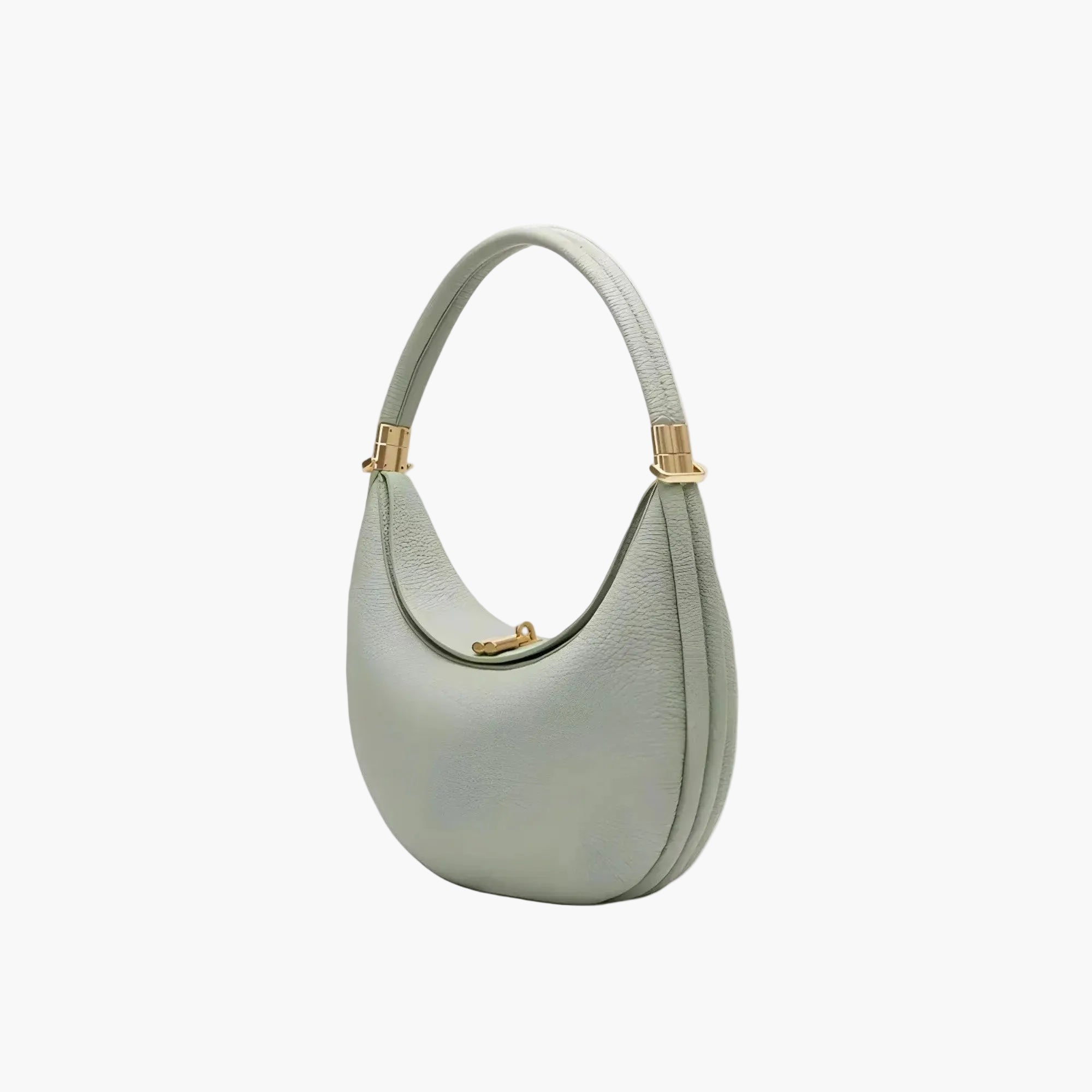 crescent shoulder bag green women jade elegant