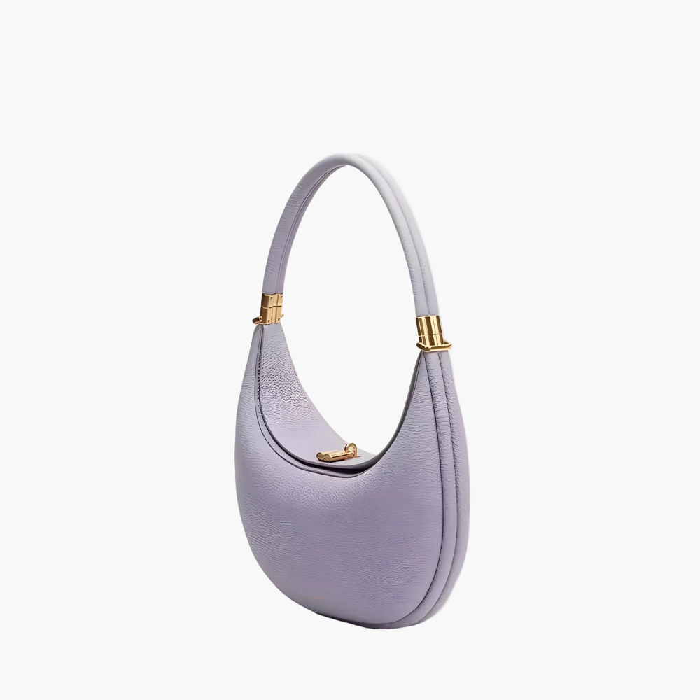 crescent shoulder bag lavender women pastel