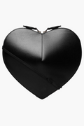 heart shaped bag black women sculptural crossbody evening