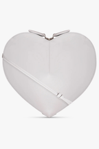heart shaped bag white women structured bridal evening