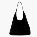 suede hobo tote bag black women unstructured slouchy everyday elegant