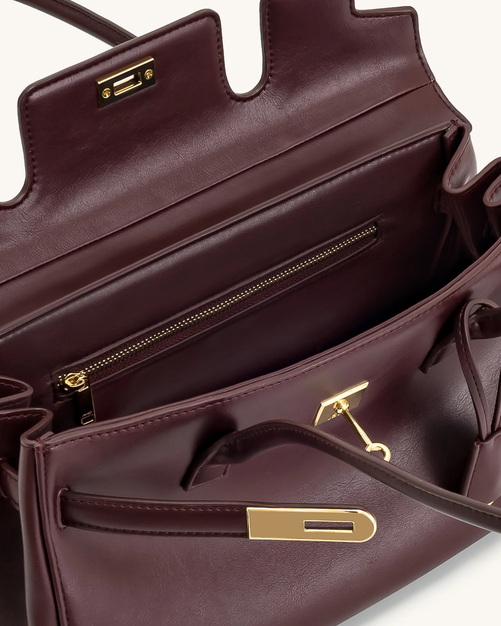 structured shoulder bag burgundy interior women spacious