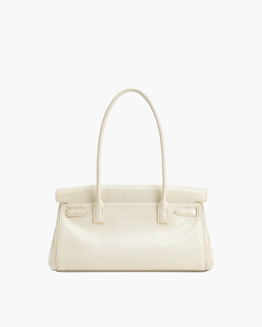 structured shoulder bag vanilla cream back view women