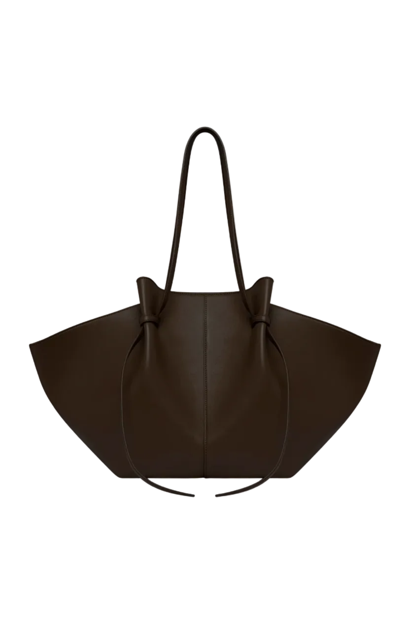 knotted tote bag dark brown women oversized elegant everyday