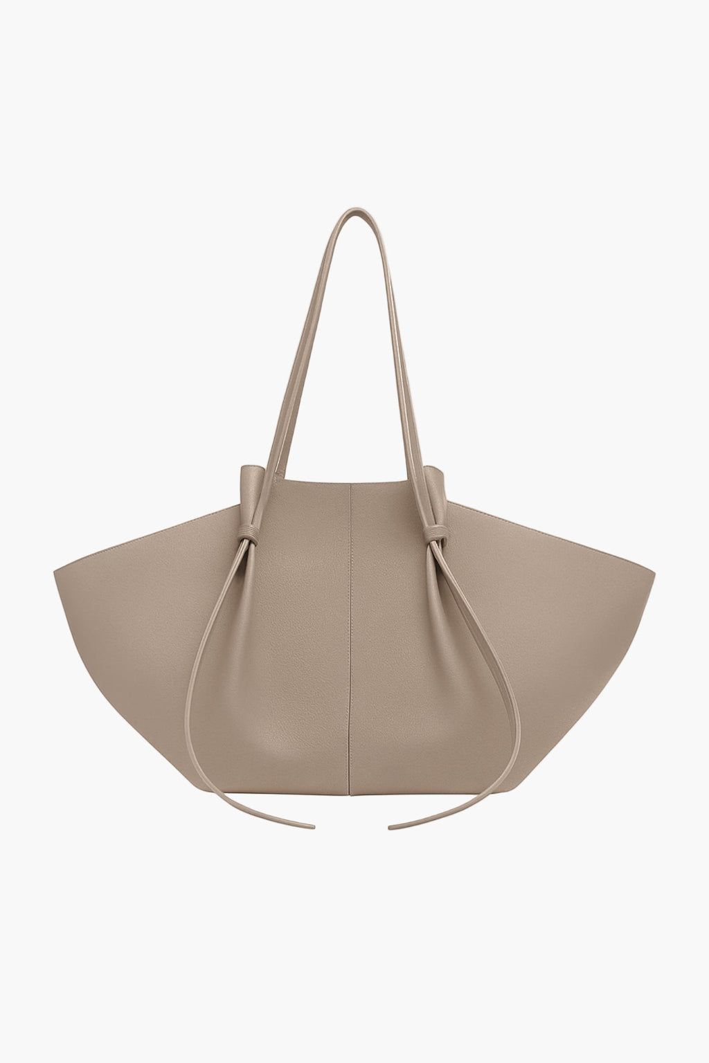 knotted tote bag taupe women neutral oversized elegant