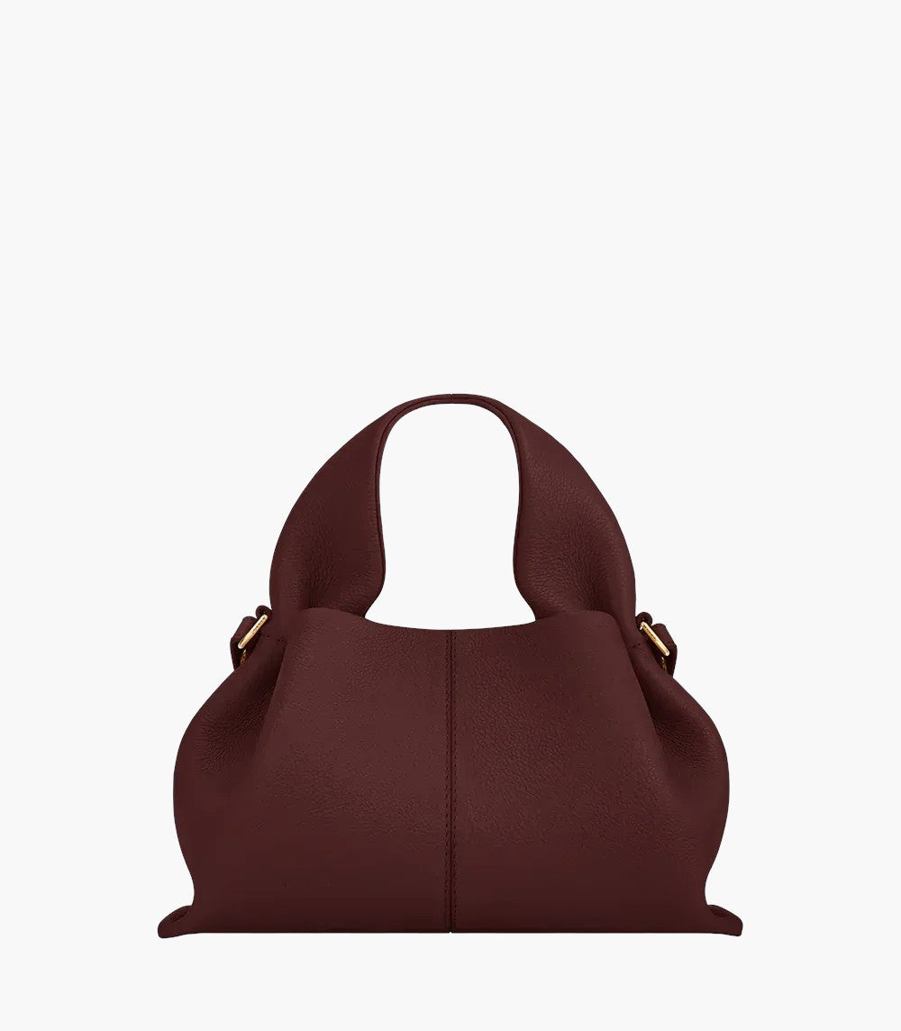 burgundy convertible handbag mini women sculptural