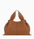 sculptural handbag brown women top handle elegant