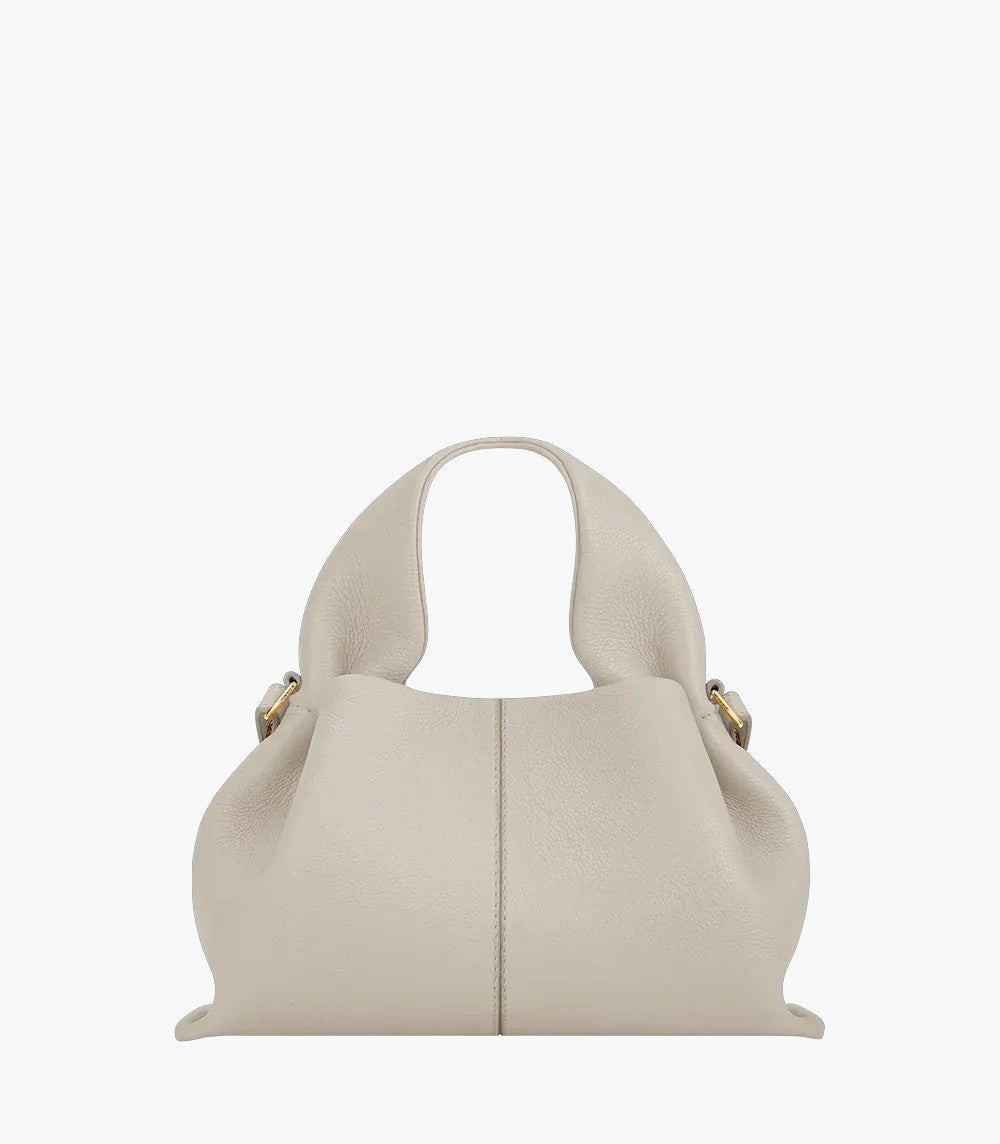sculptural convertible mini handbag light chalk women soft feminine