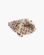 cream macrame tote bag open interior view stone beads - cream - tote bag