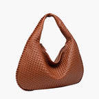 woven hobo shoulder bag tan brown women everyday